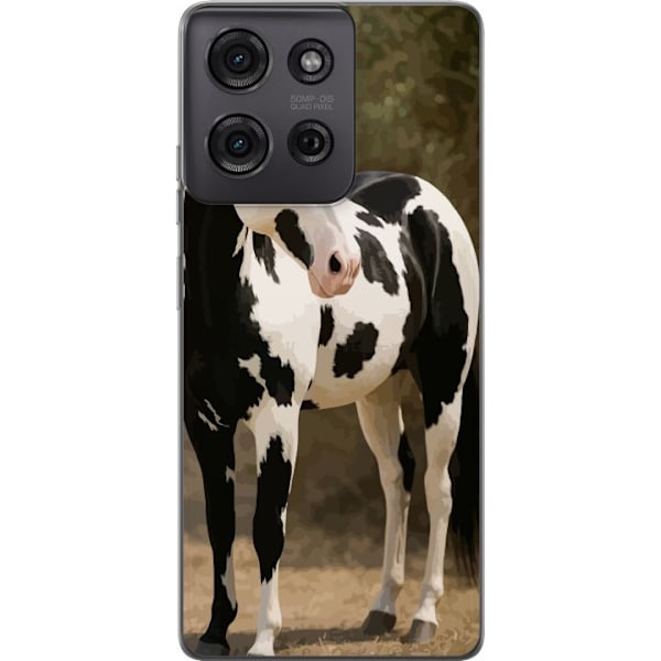 Motorola Moto G75 Läpinäkyvä kuori Kaunis Hevonen - elegant