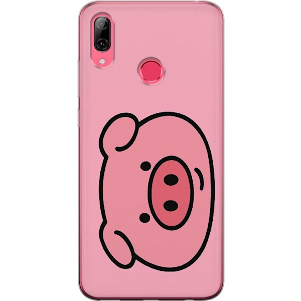 Huawei Y7 (2019) Gennemsigtig cover Kawaii Piggy
