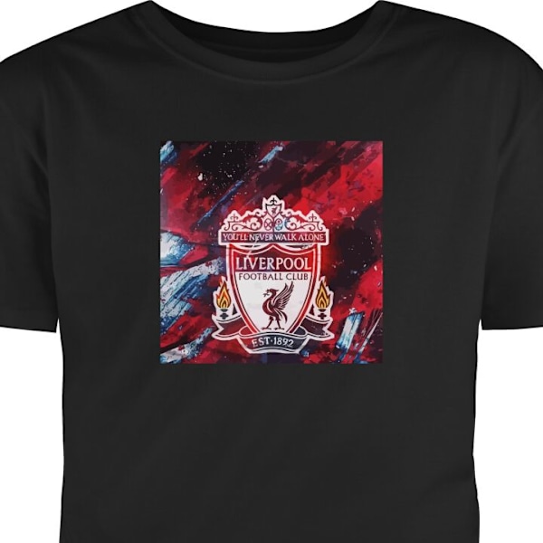 Barn-T-shirt | Bekväm T-shirt för Barn Liverpool svart 12-13 År