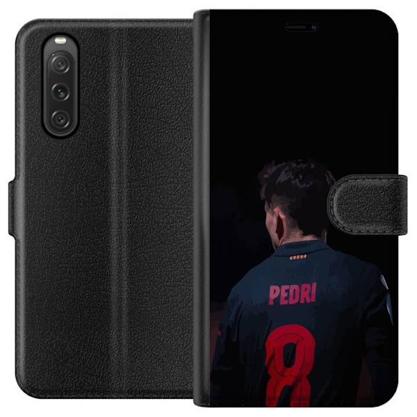 Sony Xperia 10 V Tegnebogsetui Pedri FC Barcelona Fodbold Span