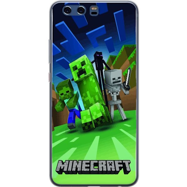 Huawei P10 Gennemsigtig cover Minecraft Creeper mobilskal i klassisk grön pixelstil