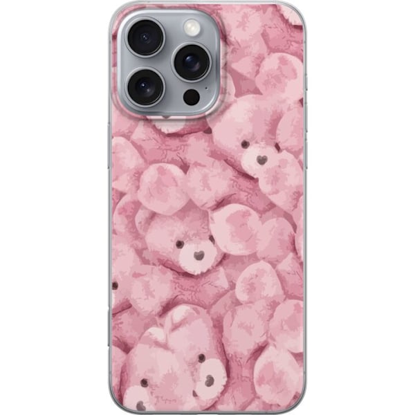 Apple iPhone 16 Pro Max Genomskinligt Skal Pink Teddy