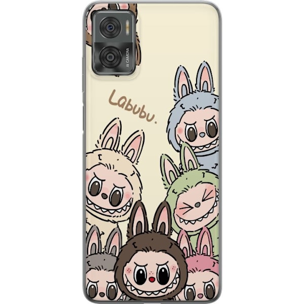 Motorola Moto E22i Gennemsigtig cover Labubu Pastel Collection