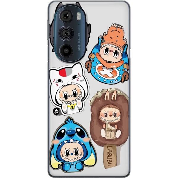 Motorola Edge 30 Pro Läpinäkyvä kuori Labubu hahmokokoelma