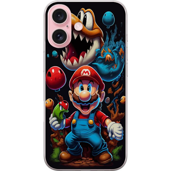 Apple iPhone 16 Läpinäkyvä kuori Mario ja ystävät