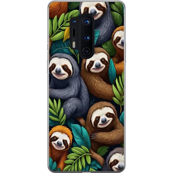 OnePlus 8 Pro Genomskinligt Skal Sengångarstil – avslappnat motiv med söt sengångare