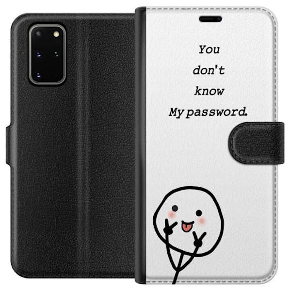 Samsung Galaxy S20+ Plånboksfodral You Don’t Know My Password – edgy textmotiv med attityd
