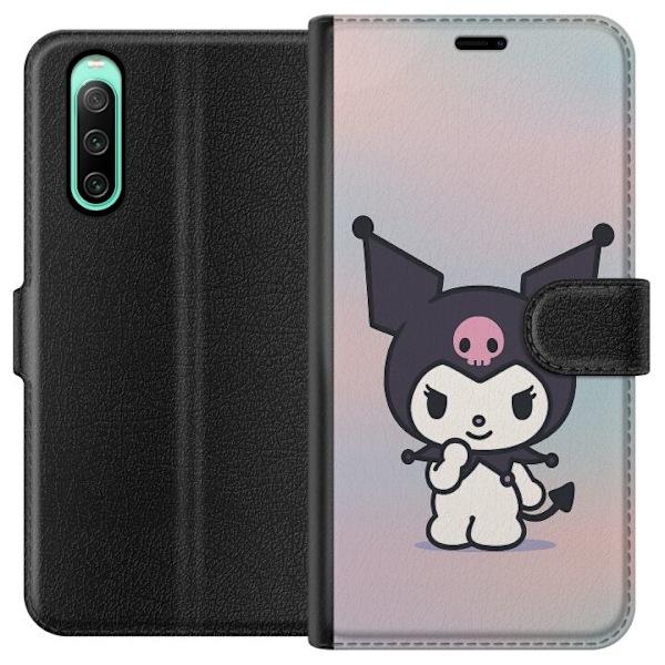 Sony Xperia 10 IV Lompakkokotelo Kawaii Sanrio Kuromi