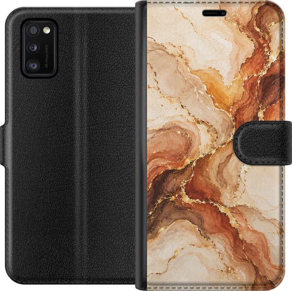 Kompatibelt Lommeboketui til Samsung Galaxy A41 Høstagat beige
