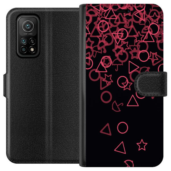 Xiaomi Mi 10T 5G Tegnebogsetui Squid Game Ikoner Serie Design Populært TV Spil Ikoner Grafisk Motiv Asiatisk Trend Dramaserie