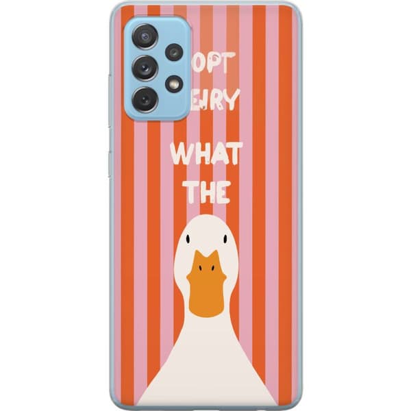 Kompatibelt Mobildeksel til Samsung Galaxy A52 5G What The Duck rosa