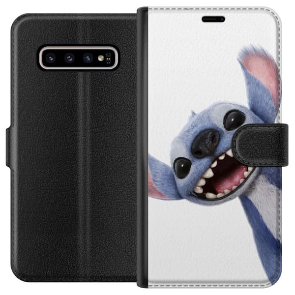 Kompatibelt Lommeboketui til Samsung Galaxy S10+ Lilo & Stitch