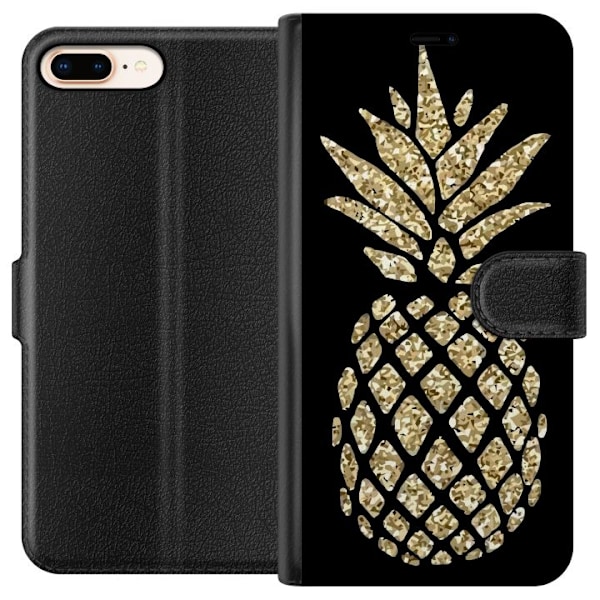 Apple iPhone 8 Plus Tegnebogsetui Ananas