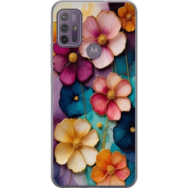 Motorola Moto G10 Gennemsigtig cover Blomster Farver