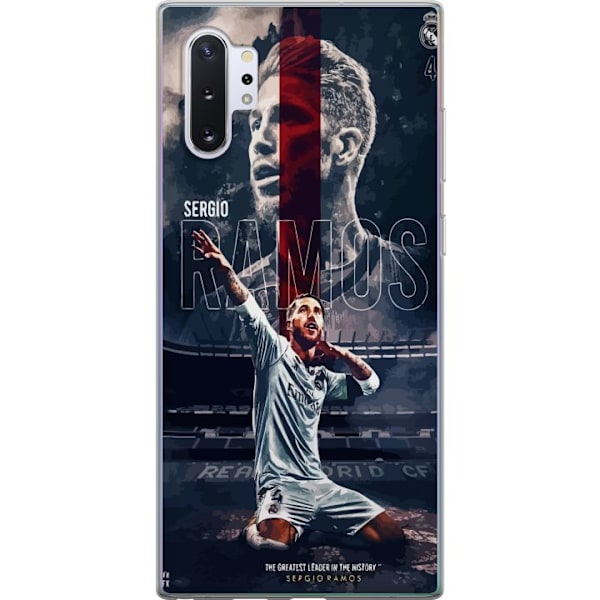 Samsung Galaxy Note10+ Läpinäkyvä kuori Ramos Jalkapallolegenda Motiivi Pelaaja Real Madrid Espanja Takaisin Ikoni Nimi Jalkapallotähti Urheilu