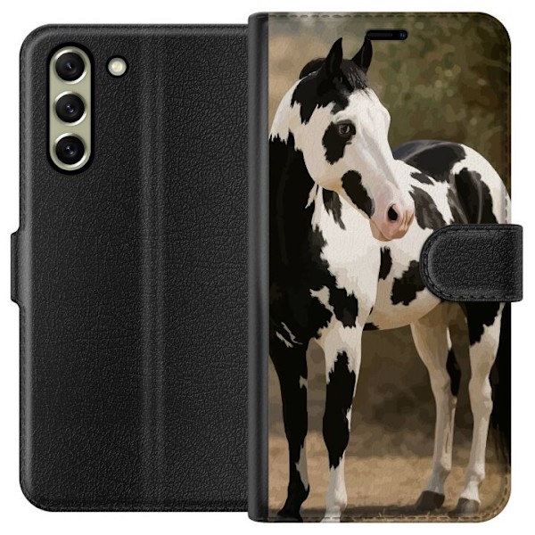 Samsung Galaxy S21 FE 5G Lompakkokotelo Kaunis Hevonen - elegantti hevonen kuva-aihe