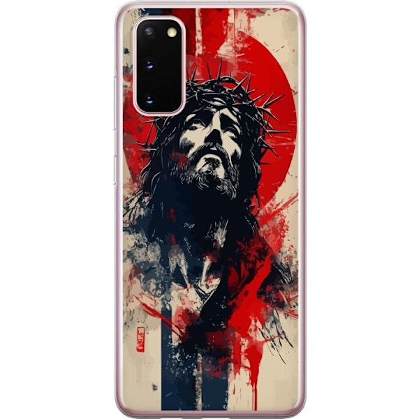 Samsung Galaxy S20 Läpinäkyvä kuori Jeesus ristillä - kristillinen aihe vahvalla symboliikalla uskosta ja toivosta