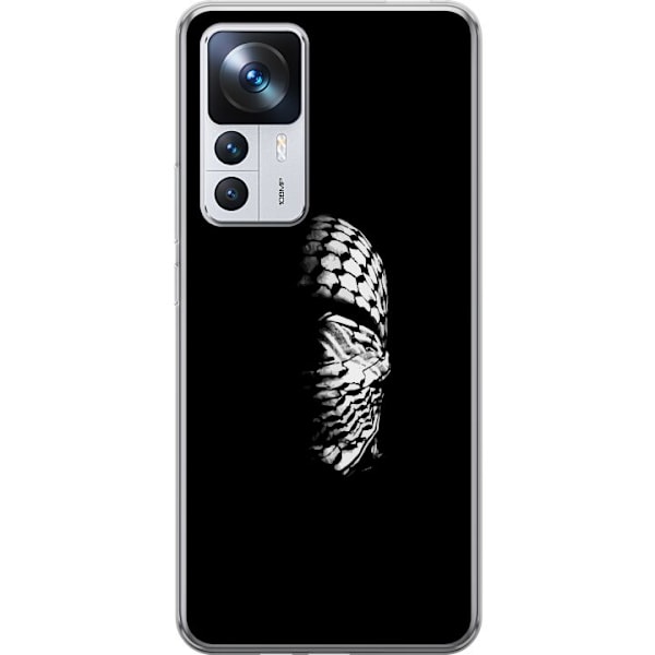 Xiaomi 12T Gennemsigtig cover Keffiyeh-mønster - klassisk sor