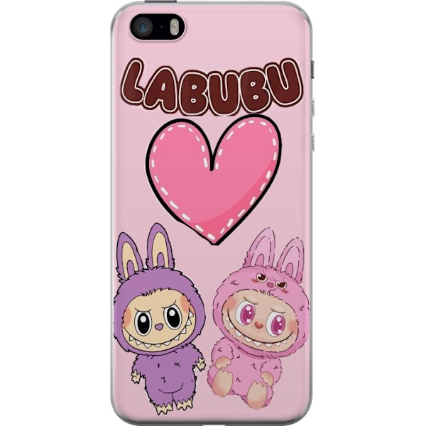 Apple iPhone SE (2016) Läpinäkyvä kuori Labubu Pink Monster