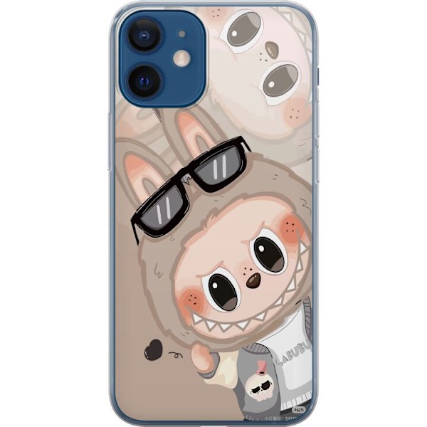 Apple iPhone 12 mini Läpinäkyvä kuori Labubu Rainbow Chaos