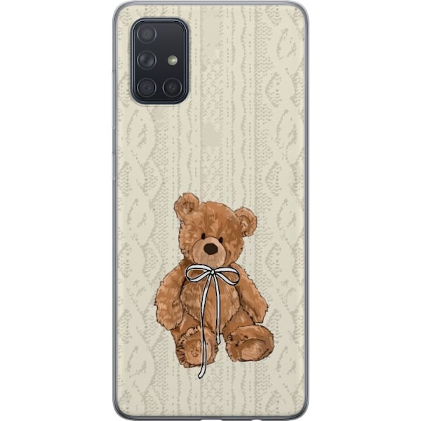 Samsung Galaxy A71 Gennemsigtig cover Lille Teddy – klassisk teddy i enkel design