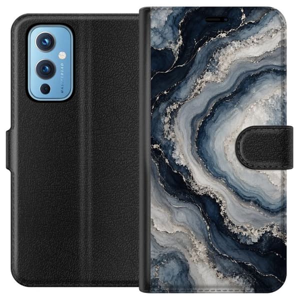 Kompatibel Tegnebogsetui til OnePlus 9 Nattagat blå
