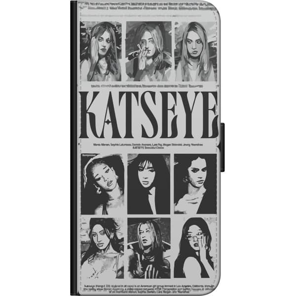 Kompatibelt Lommeboketui til Samsung Galaxy Note10+ KATSEYE svartvit poster grå
