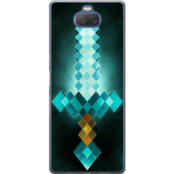 Sony Xperia 10 Plus Gennemsigtig cover Minecraft sværd