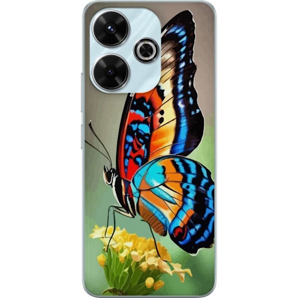Xiaomi Redmi 13 Genomskinligt Skal Fjäril Natur Sommar Motiv Vingar Färgstark Design Populär Dekor Grafiskt Exotiskt Tema