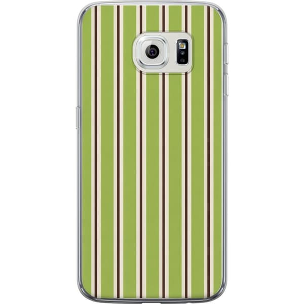 Kompatibelt Mobildeksel til Samsung Galaxy S6 edge Matcha Stripe grønn