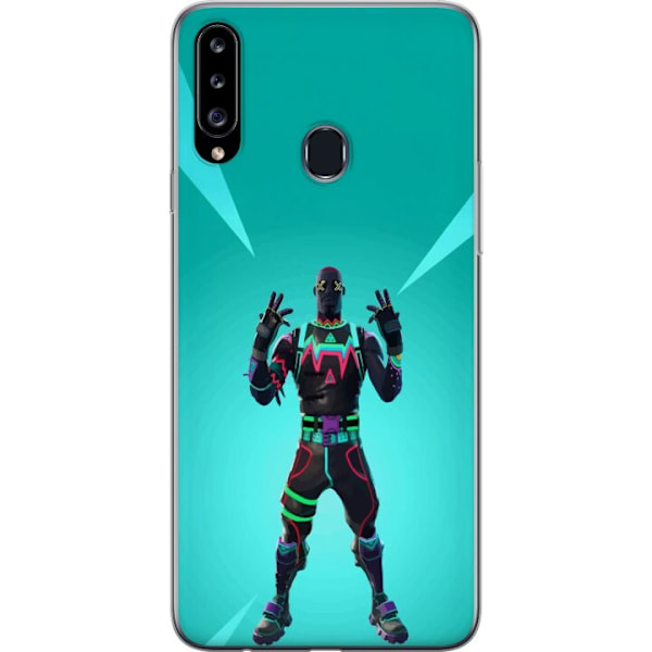 Samsung Galaxy A20s Gjennomsiktig deksel svart ridder fortnite