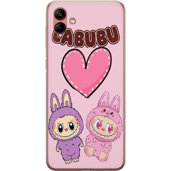 Samsung Galaxy A04 Genomskinligt Skal Labubu Pink Monster