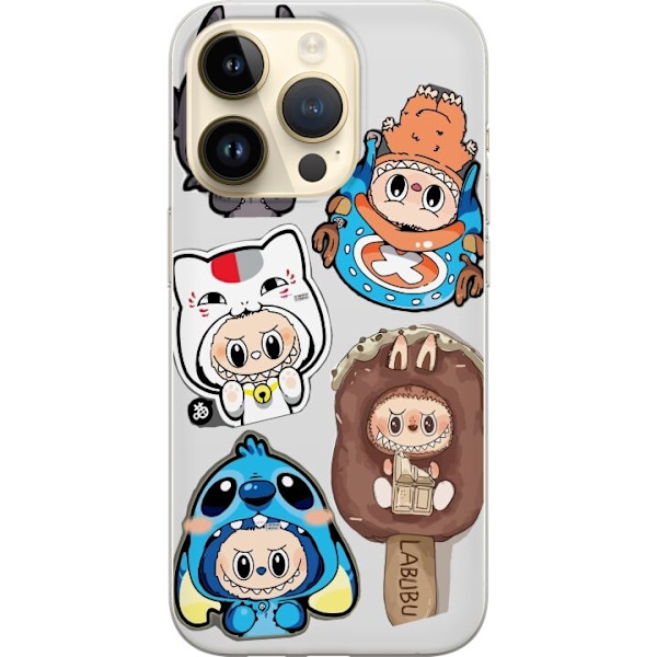 Apple iPhone 15 Pro Läpinäkyvä kuori Labubu hahmokokoelma -