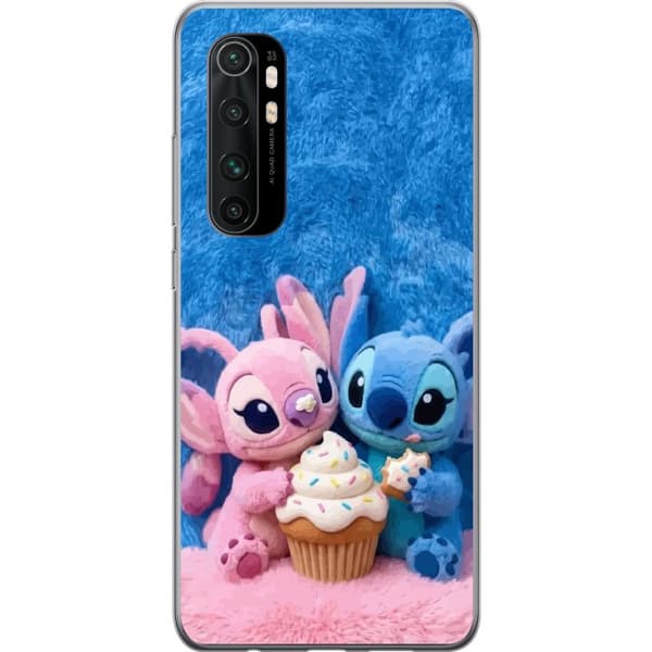 Kompatibel Mobilcover til Xiaomi Mi Note 10 Lite Søde blå og lyserøde figurer med stor cupcake og krymmel pink