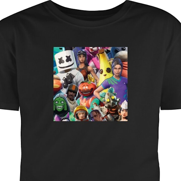 Barn-T-shirt | Bekväm T-shirt för Barn Fortnite svart 1-2 År