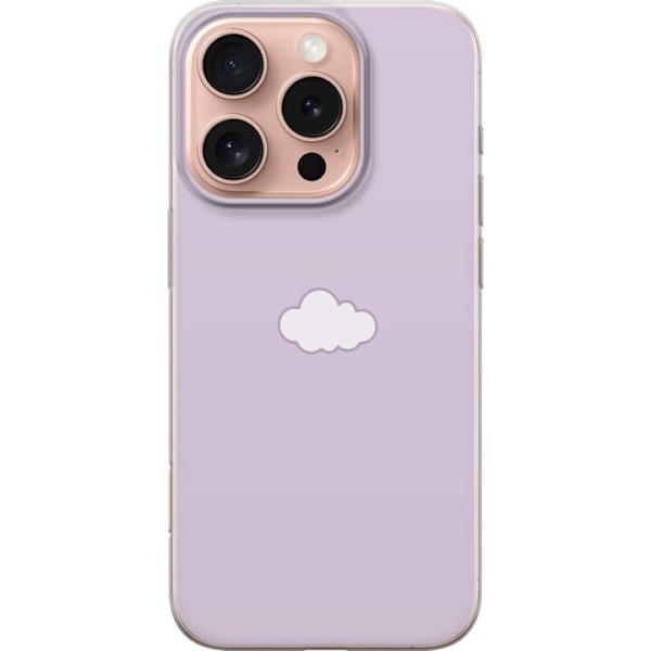 Apple iPhone 16 Pro Läpinäkyvä kuori Lila Pilvi - minimalistinen pilvi lila taustalla
