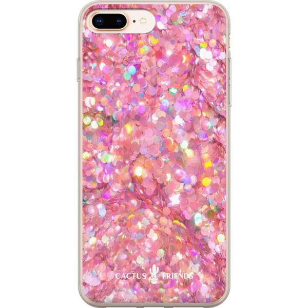 Kompatibelt Mobildeksel til Apple iPhone 8 Plus Kaktus og venner – rosa glitter