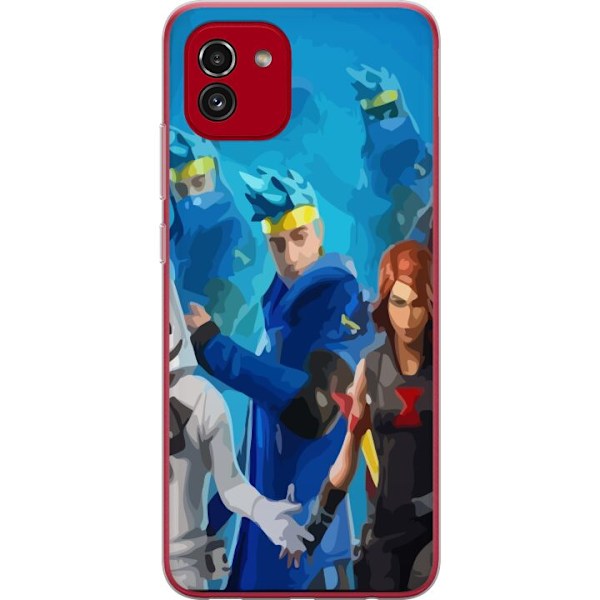 Samsung Galaxy A03 Läpinäkyvä kuori Fortnite