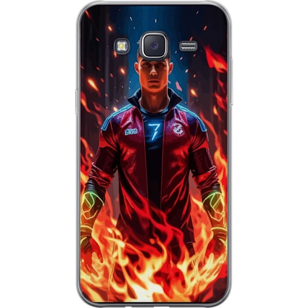 Samsung Galaxy J5 Gennemsigtig cover Ronaldo Inferno - fodbold
