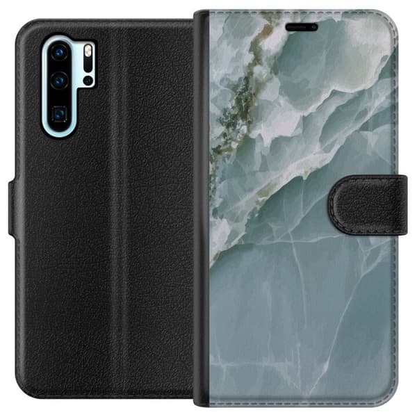 Kompatibel Tegnebogsetui til Huawei P30 Pro Marmor Ishøj