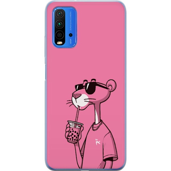 Xiaomi Redmi 9T Gennemsigtig cover Pink Panther Drink