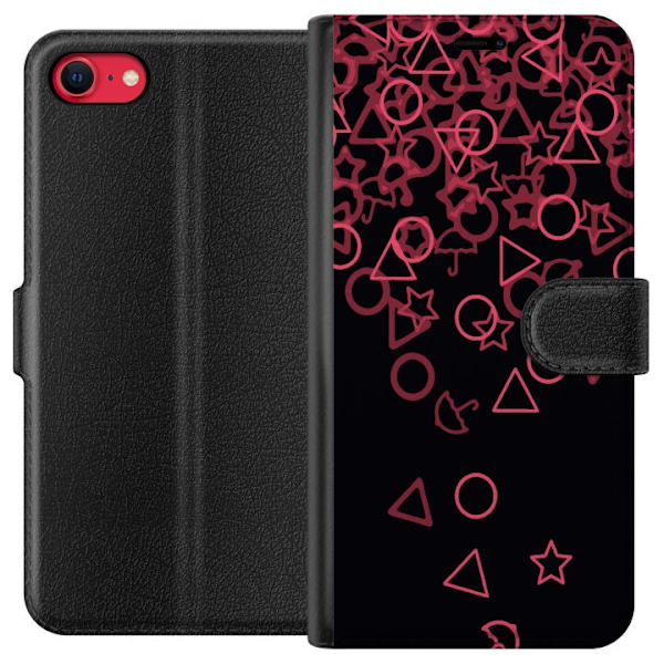 Apple iPhone SE (2020) Plånboksfodral Squid Game Ikoner Serie Design Populärt TV Spel Ikoner Grafiskt Motiv Asiatisk Trend Dramaserie