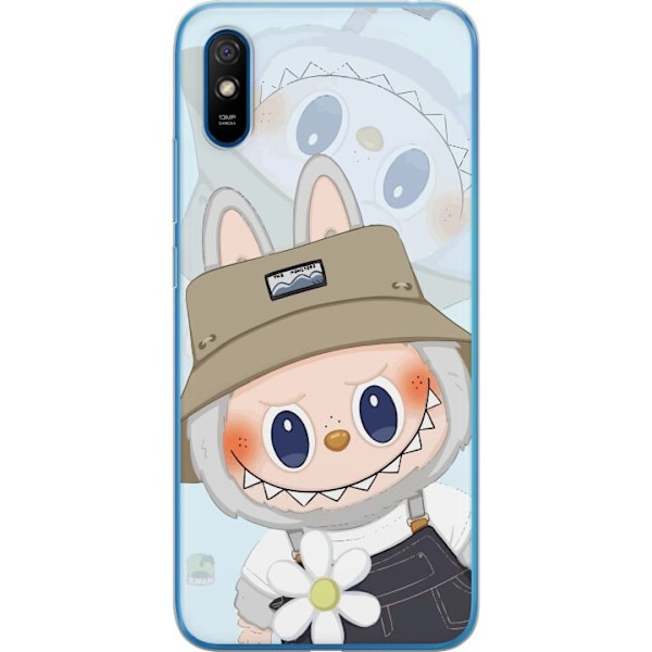 Xiaomi Redmi 9A Genomskinligt Skal Labubu med hatt – Pop Mart-figur Mr. Butcher i retro stil med karaktär