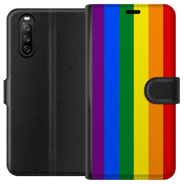Sony Xperia 10 III Lompakkokotelo Pride Flagga