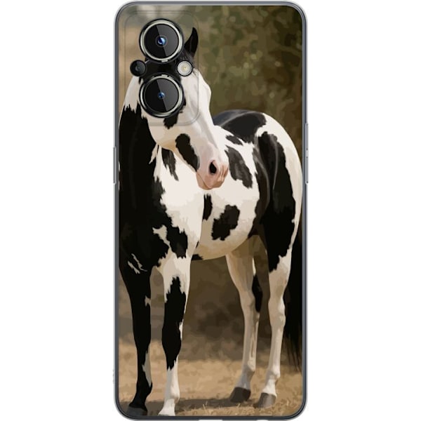 OnePlus Nord N20 5G Genomskinligt Skal Vacker Häst – elegant illustration av hästmotiv