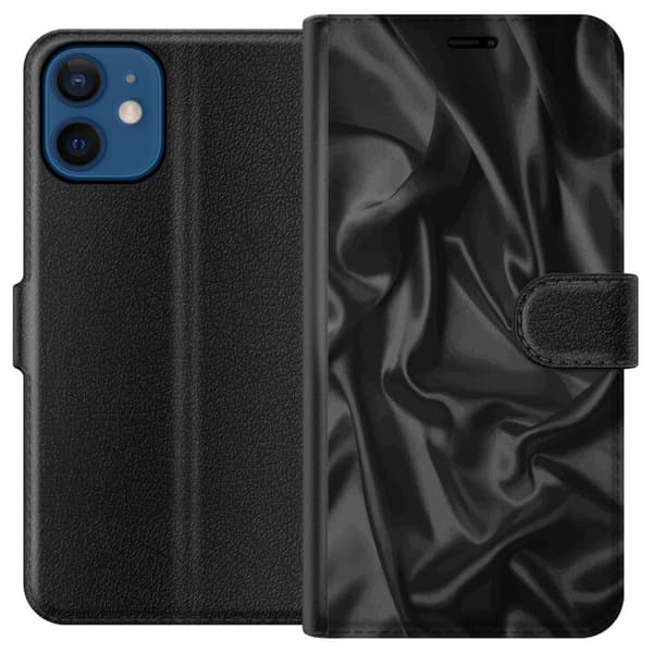 Yhteensopiva Lompakkokotelo Apple iPhone 12 Silkki Musta