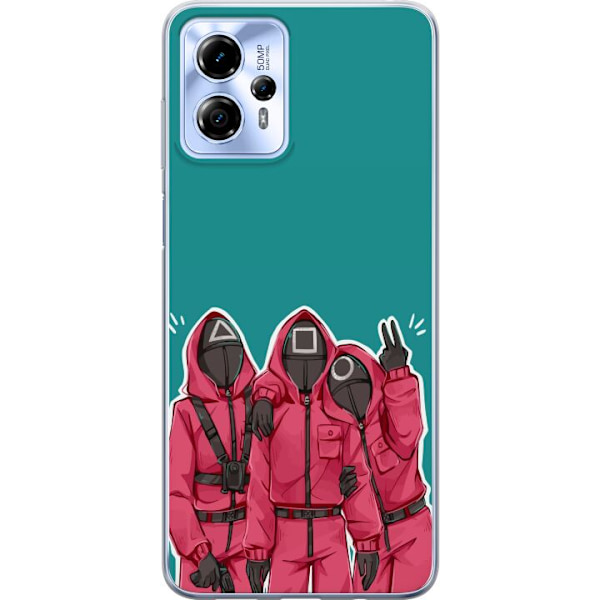 Motorola Moto G13 Läpinäkyvä kuori Squid Game Hahmot Graafinen Suunnittelu Sarjakuvasarjan Hahmot Suosittu TV-Teema Aasialainen Tyyli Jännittävä