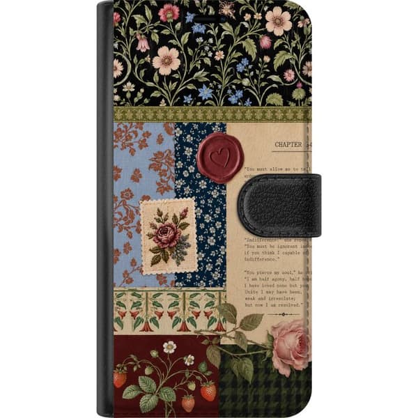 Kompatibel Tegnebogsetui til Samsung Galaxy A41 Beige blomsterbrev beige