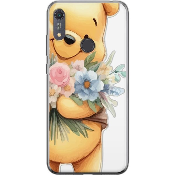 Huawei Y6s (2019) Gjennomsiktig deksel Nalle Puh med blomster