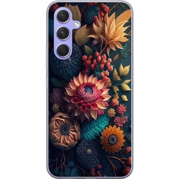 Kompatibelt Mobildeksel til Samsung Galaxy A54 Blommor